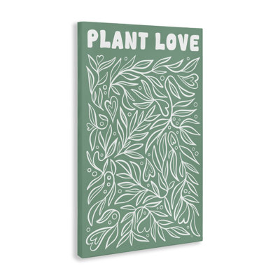 Plant Love Minimal Leaves Canvas, design by Martina Pavlova