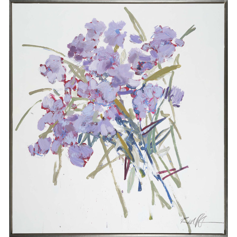 «New Flowers» par Robert Robinson - peinture sur toile à cadre flottant