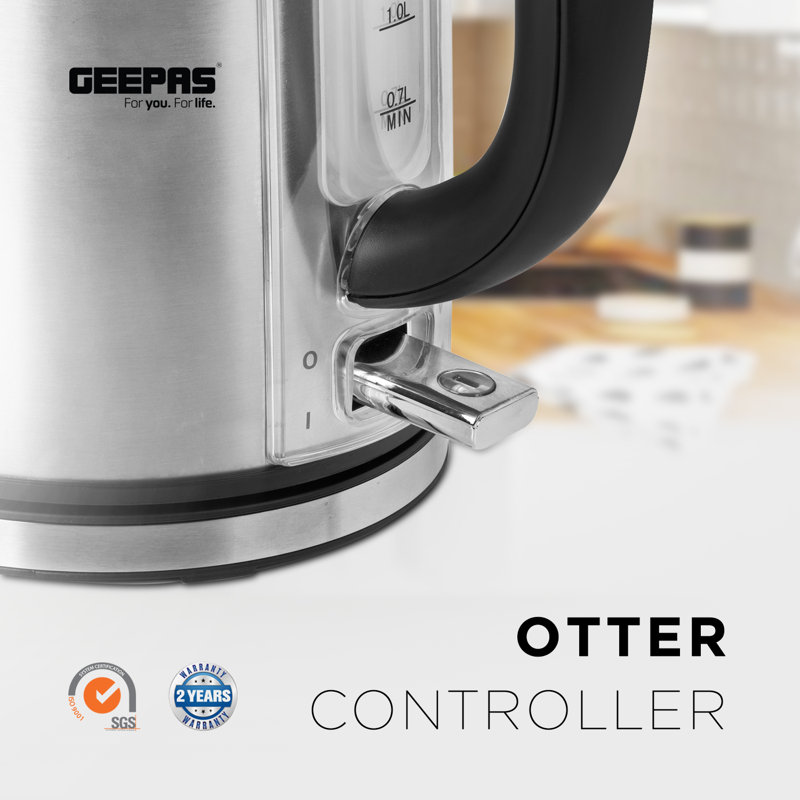 Geepas 1.7L Stainless Steel Electric Tea Kettle