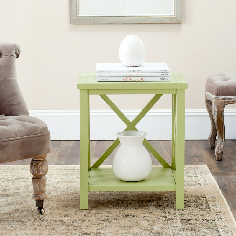 Table de bout avec rangement Sadie, Pois cassé