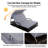 Outdoor Double Sunbed Sun Lounger Steel Frame with Adjustable Backrest & Hidden Side Table-1965930845