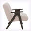 Chaise d'appoint moderne Tysha avec structure en bois espresso-106839915