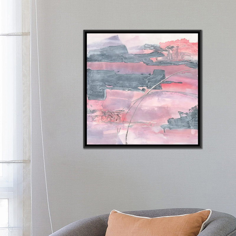 «Whitewashed Blush II» par Chris Paschke, reproduction sur toile tendue sur châssis, H 18 po x l 18 po x P 1,5 po