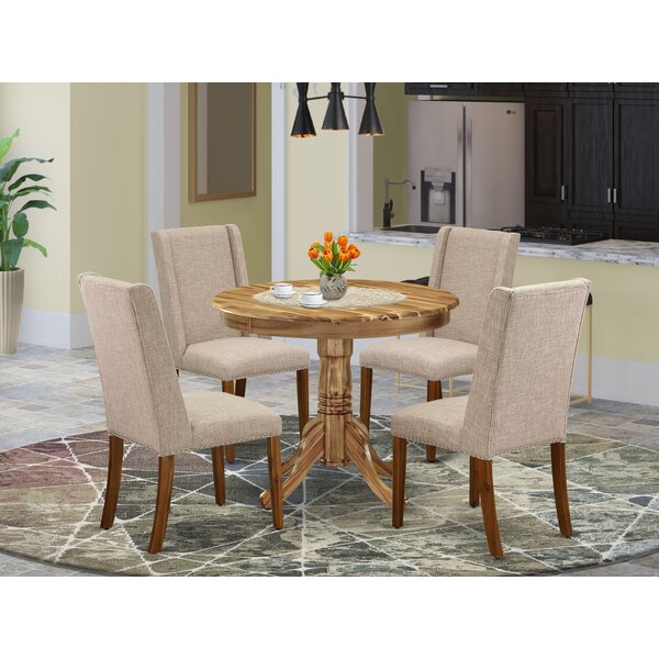 Alcott Hill® Segarra Solid Wood Pedestal Dining Set & Reviews | Wayfair