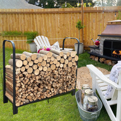 Outdoor Firewood Log Rack And Cover Arlmont Firewood Log Rack