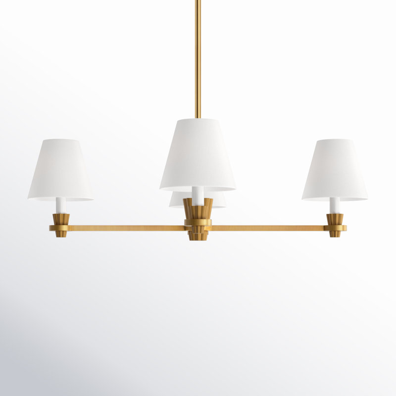 Paisley 4 - Light Chandelier, Burnished Brass