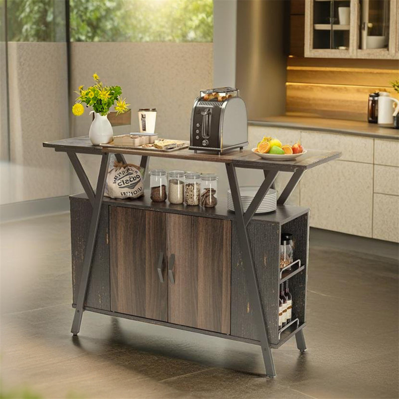 Buffet de cuisine Aubreanna, Noyer foncé