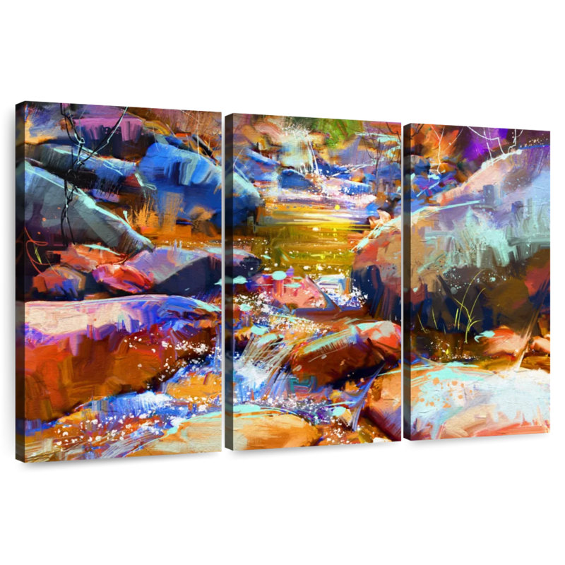 Avery Vibrant Wilderness Stream, 36" H x 57" W