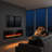 Ultra-Slim Electric Fireplace, Recessed & Wall Mounted Heater-1996336307