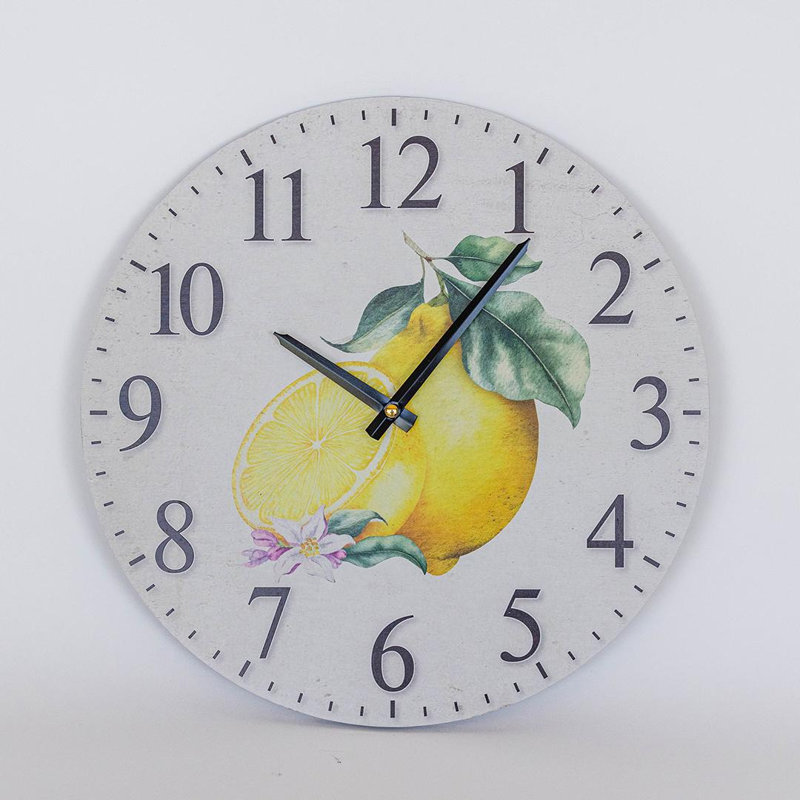 Horloge murale à motif citrons