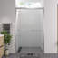 44 - 48 "x 76" porte de douche coulissante en aluminium à double cadre, verre trempé transparent de 1/4 po 6 mm, fini, conception imperméable, taille ajustable-123115428