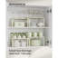 Ensemble de 2 tablettes de rangement pour armoire de cuisine, étagère à épices, empilable, extensible, métal et bois d'ingénierie, blanc crème UKCS002W02-88772159
