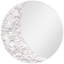 Miroir mural rond "Lunar Serenity" de 20 po avec embellissement de croissant de lune texturé en 3D