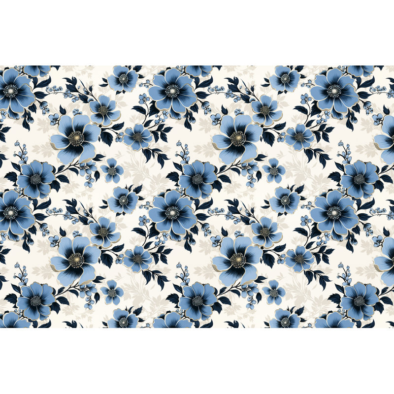 Rideaux à motif floral - 6094, L 20 po x L 82 po