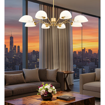 Justina Modern Gold 8 Light Chandelier
