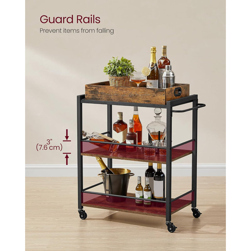 Kitchen Serving Cart with Removable Tray