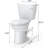 Two-Piece Toilet For Bathrooms, 19" Extra Elongated Toilet Bowl With Soft Close Seat/Single Flush