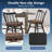 D-Shaped Dual-Layer Foam Chair Cushion Non-Slip with Ties & Removable Washable Cover 16x16 Inch