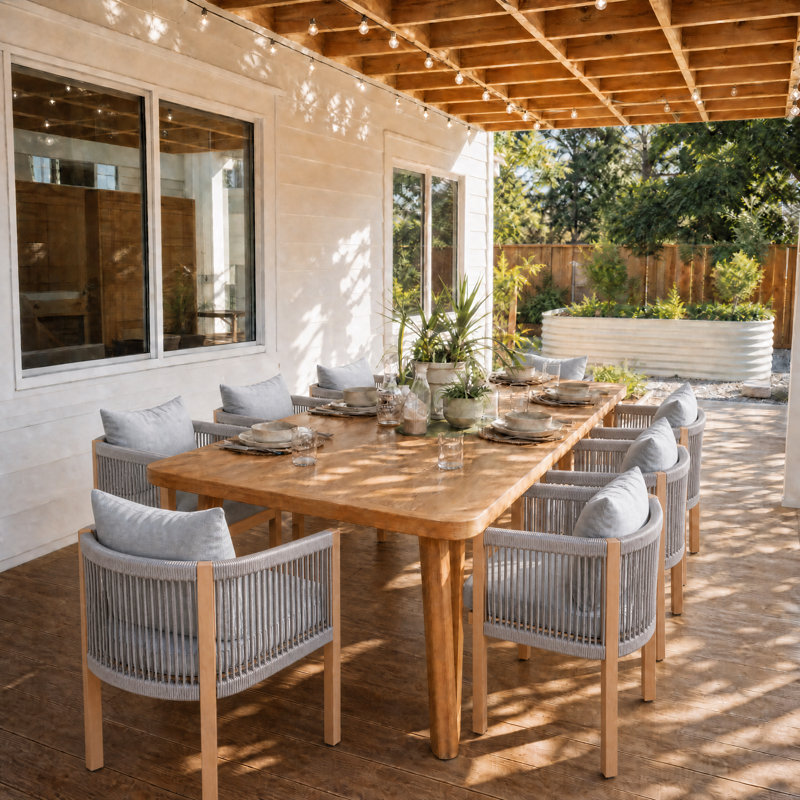 Ensemble de 2 chaises de salle à manger en corde tissée avec cadre amovible en fer à transfert de chaleur avec coussin amovible pour terrasse
