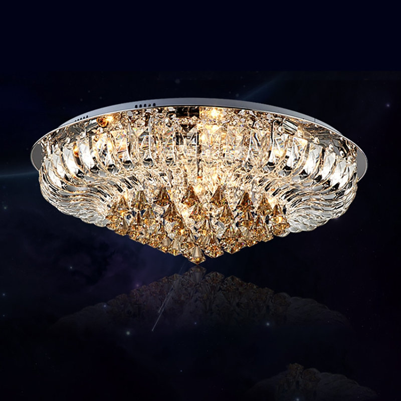 Maurer LED Flush Mount, 30cm H x 80cm W x 80cm D, Clear