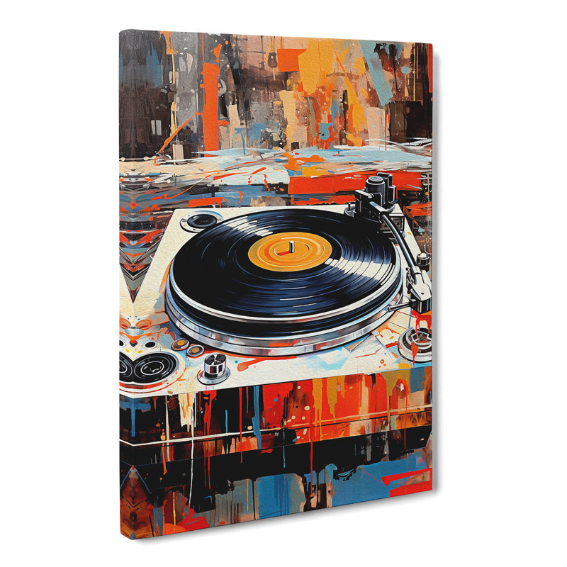 Record Player Informel - Wrapped Canvas, 76cm H x 50cm W x 3cm D