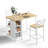 Industrial Style 3 Pieces Counter Height Dining Table Set With Storage Shelves, 41.3’’L Rectangular Dining Table With 2 Dining Chairs For Compact Kitchen Or Dining Room-666854242-666854240