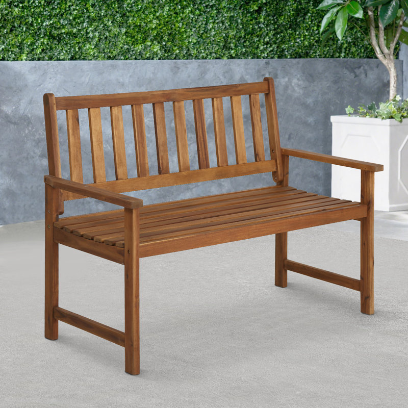 Banc de jardin en bois manufacturé Arjina