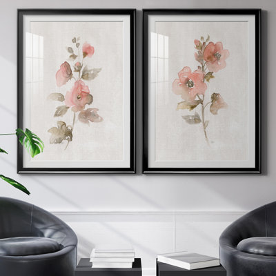 «Blush Sweetly I», ensemble de 2 reproductions d'art