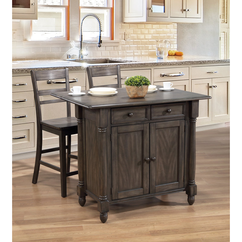 Lillydale Solid Wood Kitchen Island Set