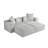 4-Piece Upholstered Light Gray Corduroy Modular Sectional Sofa with Movable Ottoman – Fully Compressed, No Assembly Required-1698555119
