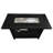 Black 25" H X 42" W Steel Outdoor Fire Pit Table With Lid, Modern, Adjustable Flame, Stainless Authorized Dimension