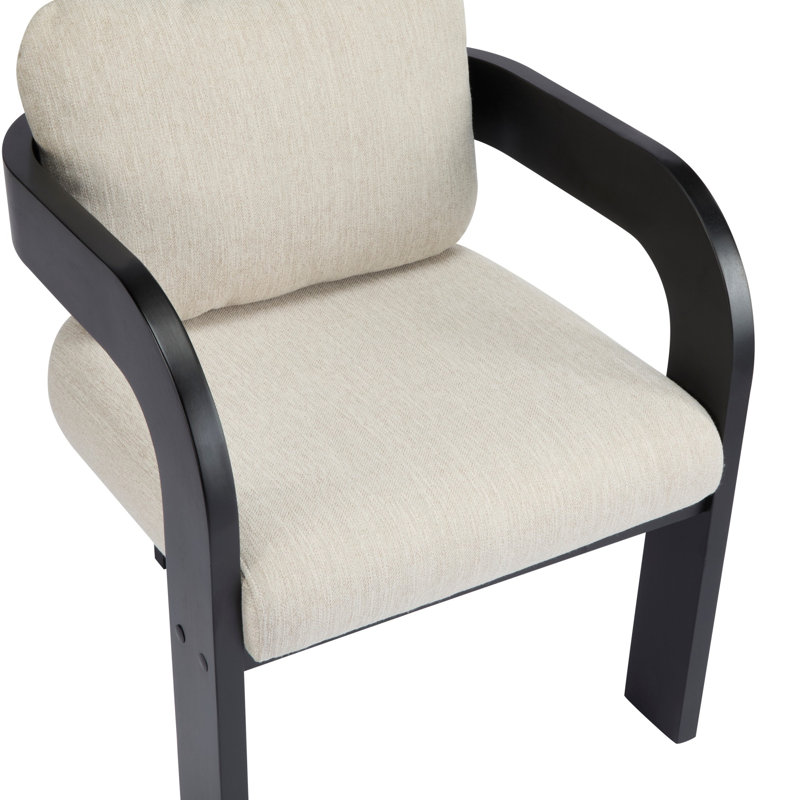 Chaise de salle à manger rétro, Beige, Noir