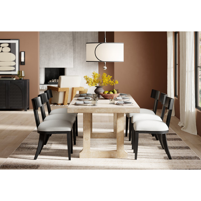 Tegan 18'' H Upholstered Oak Side Chair, Charcoal