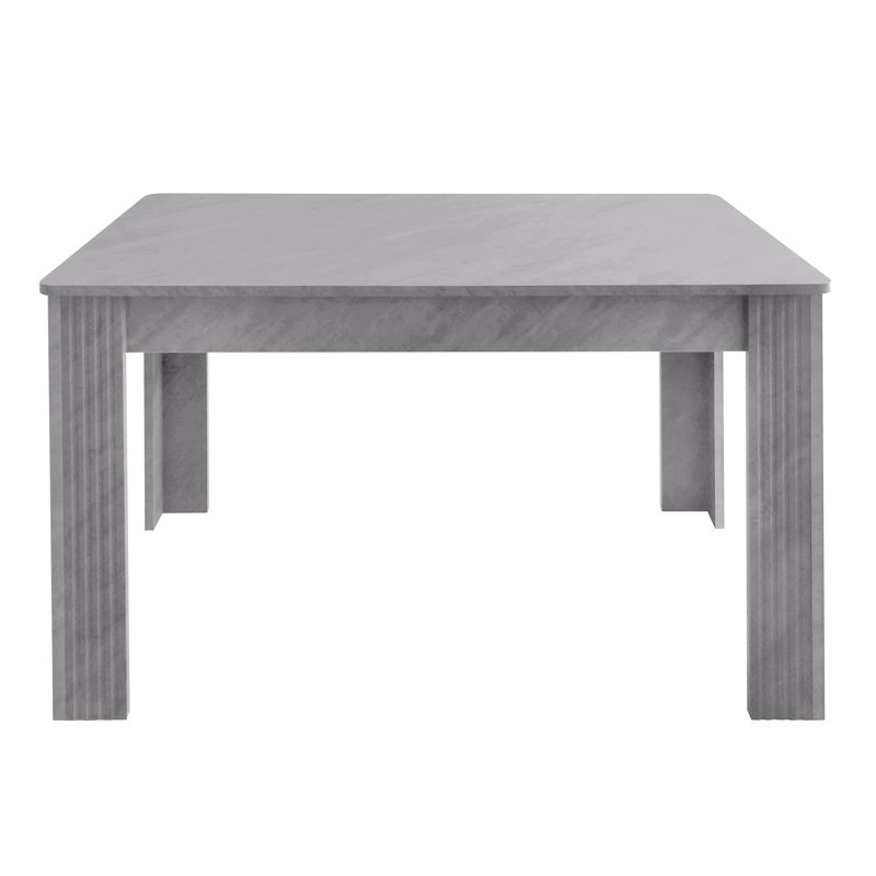 Dining Table Rectangular With 4 Legs, Gray