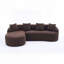 Canapé modulaire en L à densité de compression en tissu Bonille-1846773667