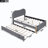 Upholstered Platform Bed with Wood Supporting Feet and Trundle Aevah-1784054969-1784054971