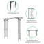 Thorold 81.1" W x 16.1" D x 85" H D Iron Arbour