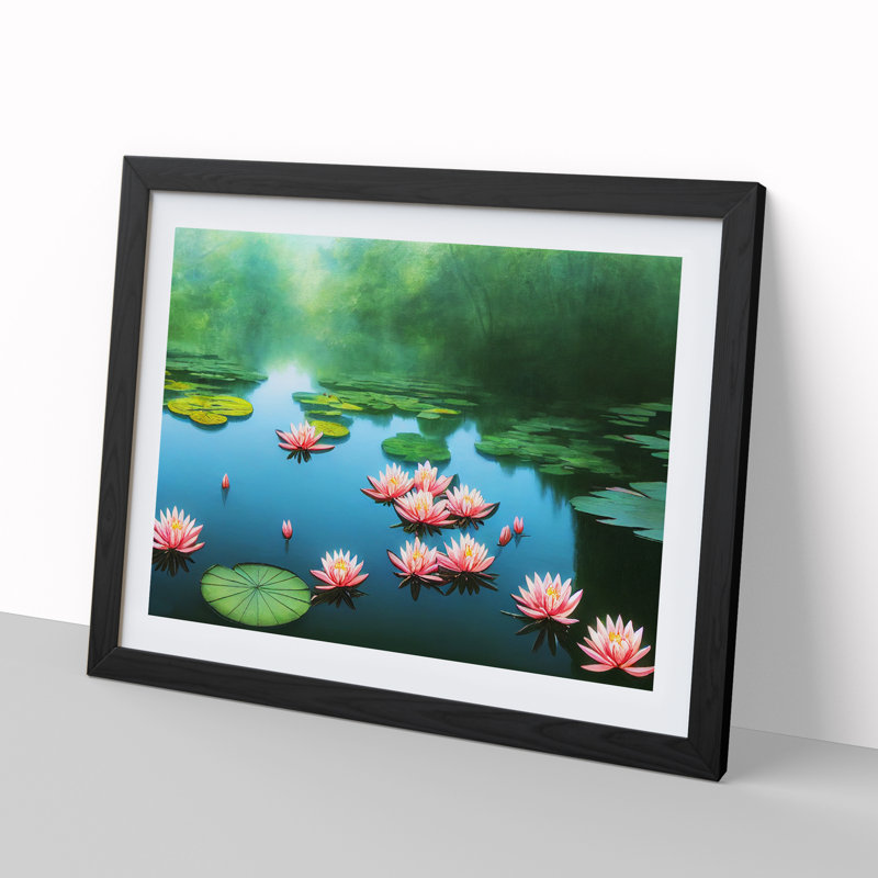 Special Water Lily Pond - Framed Print, Black Frame, 46cm H x 64cm W