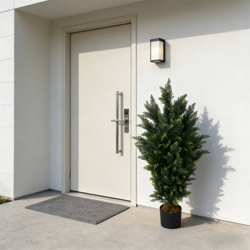 Faux Cypress Plant in Planter, 90 cm x 17 cm