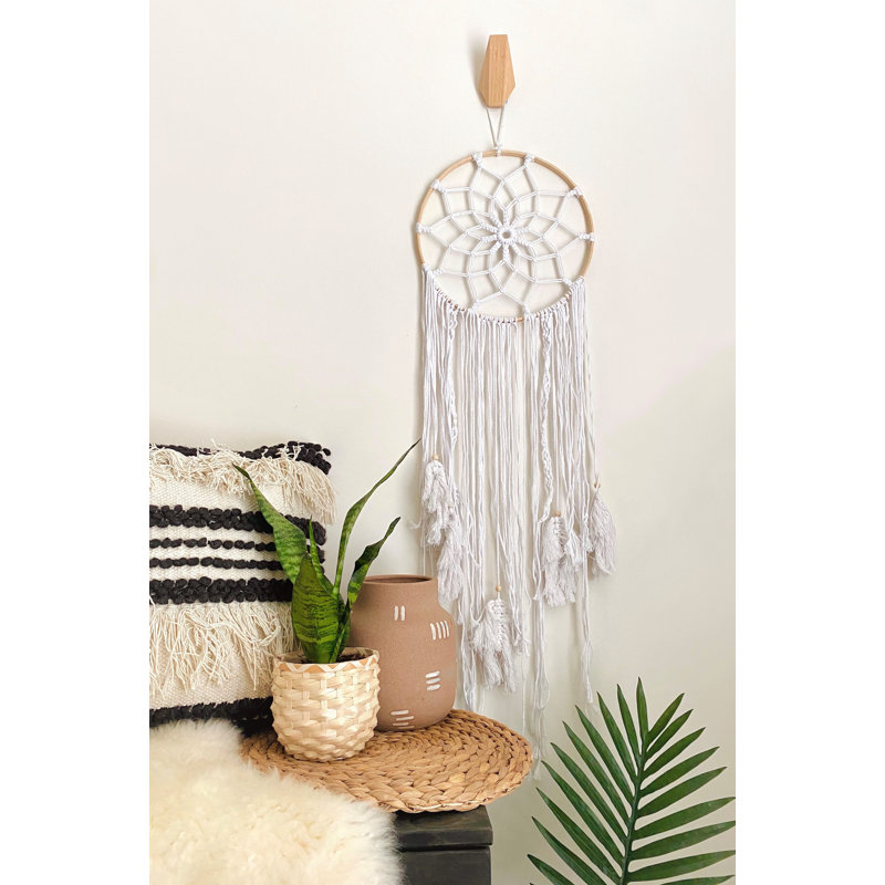 Handmade Boho Wall Decor on Fabric
