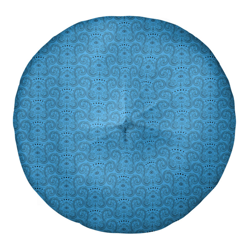 Coussin de sol Katelyn Elizabeth, 30 po x 30 po, Bleu