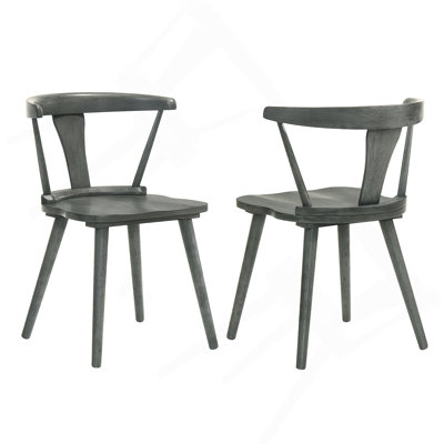 Ensemble de 2 pièces pour chaise de salle à manger rustique moderne de style campagnard au design rétro, facile à assembler