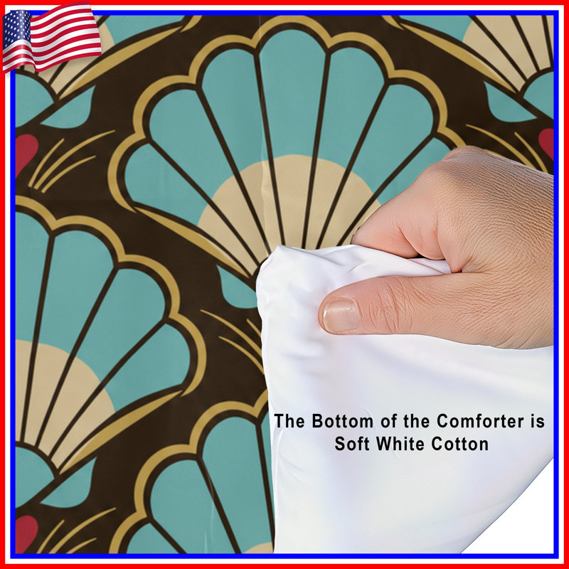Scallop Shells Hearts Comforter, Twin