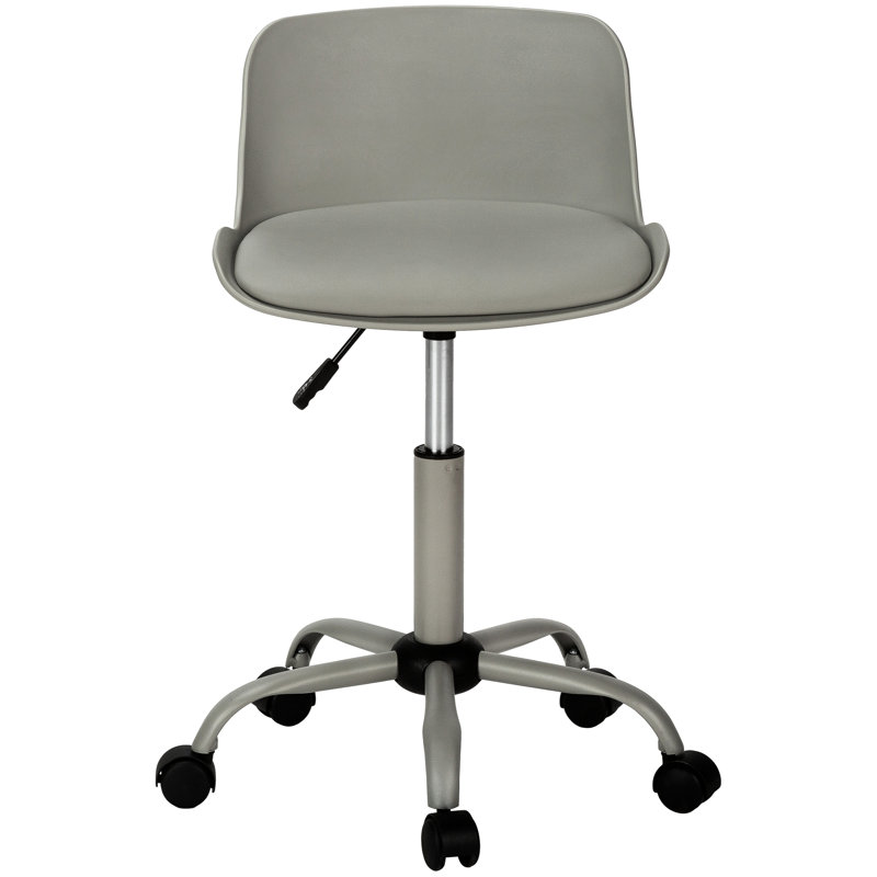 Contemporary 'S Chair - Grey, Padded Seat, Ergonomic, Adjustable Office For 360-Degree Swivel