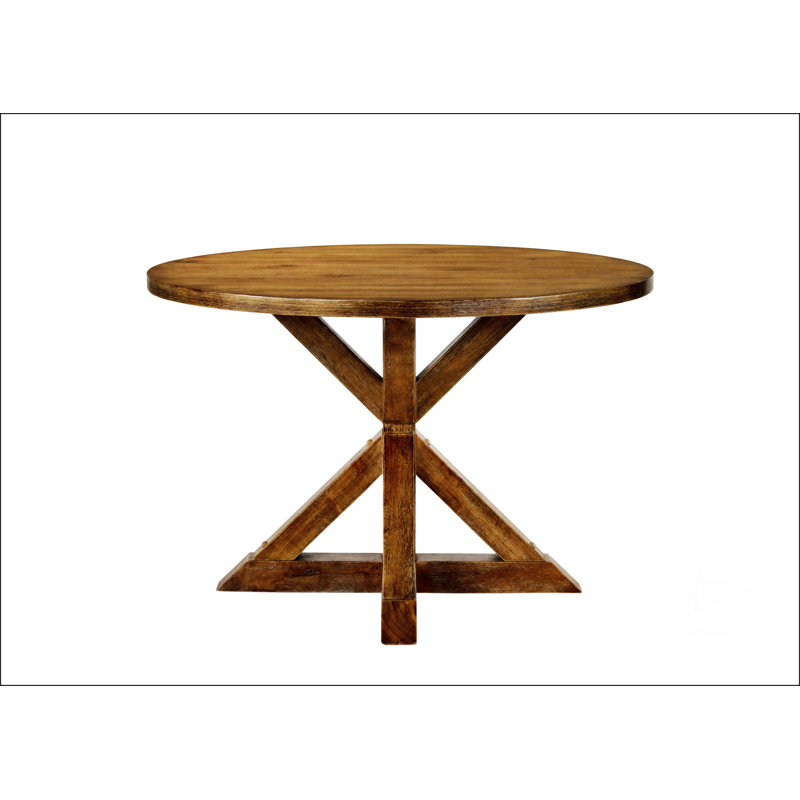 Weathered Oak Finish Dining Table