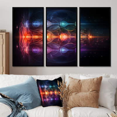 Chakra Third Movement Meditation - Geometric Wall Art Living Room Set