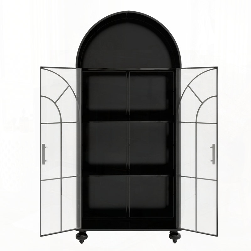 Charmante armoire de rangement arquée pour diverses pièces, rehaussant le décor et la fonctionnalité