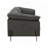 Black Top Grain Leather Loveseat