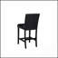 Ensemble de salle à manger à hauteur de comptoir 5 pièces avec table carrée en faux marbre blanc et chaises rembourrées en similicuir pour une élégance moderne