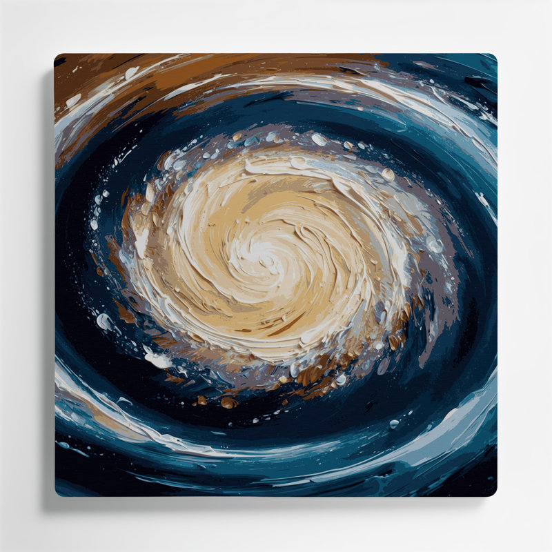 Art mural gris galaxie Space Sombrero, H 12 po x l 12 po